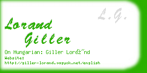 lorand giller business card